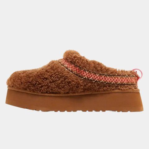 Уггі UGG Tazz Slipper Heritage Braid Black Platform 18659-KORYCHNEVYI фото